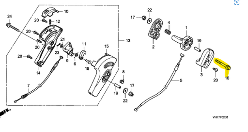 [90104-VL0-B00] Boulon de bride 6x65 Honda HRX537, 90104-VL0-B00, 90104VL0B00