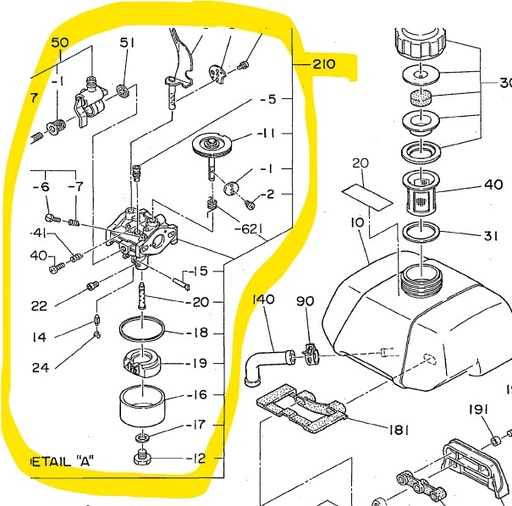 [541-60490-04] carburateur robin ec04er eco4er, 541-60490-04, 5416049004, ec04er