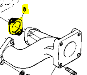 [15263-12360] Joint collecteur échappement KUBOTA série B4200-5100-6100-7100, 1526312360, 15263-12360, 1526112360, 15261-12360