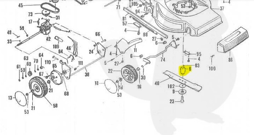 [72244.1] Moyeu court Pilote L550, PI722441, 722441