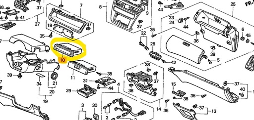 [77280-S84-A50ZA] ENS. DE POCHE AUTORADIO *NH167L * HONDA, 77280-S84-A50ZA