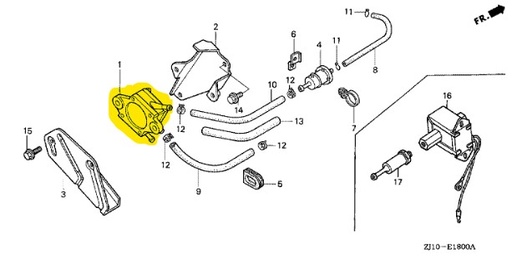 [16700-ZJ1-003] Pompe à carburant Honda GX620, 16700-ZJ1-003, 16700ZJ1003