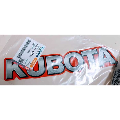 [K3211-65144] Autocollant label de capot indication ' KUBOTA ' GR1600-GR2120, K3211-6514-4, K3211-65143, K3211-6514-3, K321165143, K321165144