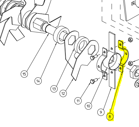 [MPA01 350 505] Collier demi pièce pince caoutchouc cage a roulement ELIET E600 Compactor MPA01350505, MPA01 350 505, MPA01350505, MPA 01 350 505