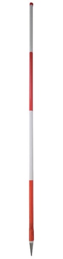 [WB5091] Jalon acier Rouge - Blanc 200cm - 28mm bois revetement plastique,  8712129609058