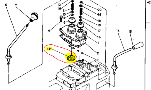 [T027-023870] Soufflet joint étanchéité levier de vitesses et PTO Kubota L245DT, T027023870, T027-023870, 34150-23872, 3415023872, 34150-23870, 3415023870