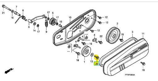 [95701-08025-08] Boulon de bride 8x25 Honda, 95701-08025-08, 95701-0802508, 957010802508