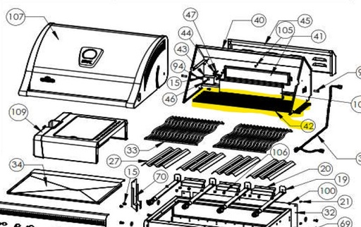 [N520-0023] Grille de réchauffement Napoleon LEX 485, N520-0023, N5200023