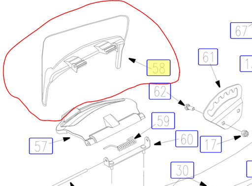 [MZ5002000017] Déflecteur éjection latérale GTM 500