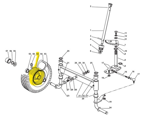 [184044007/0] Jante tracteur Castelgarden PA135C72H, 184044007/0, 1840440070