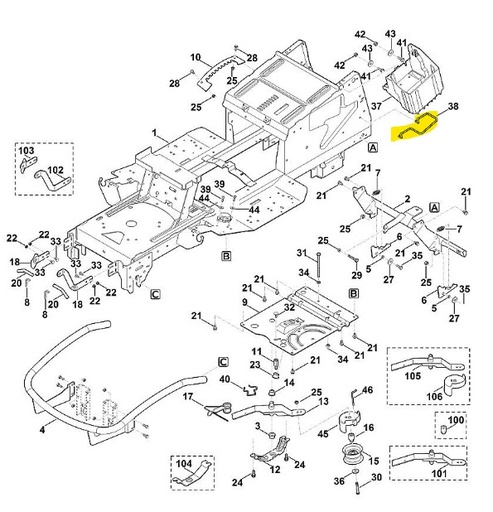 [6170-403-0410] Support de Batterie viking MT6127.1-ZL, 6170-403-0410, 61704030410