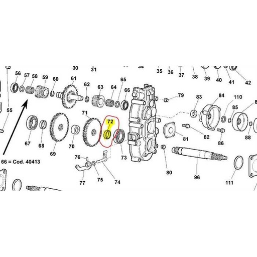 [AC-40284] 040284 distanziale ingranaggi semiassi d. 38-30 1 sp.11, 40284, AC40284