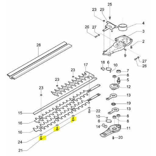 [W58040021R] Vis lamier EFCO tG2600xp - tG2750xp, W58040021R