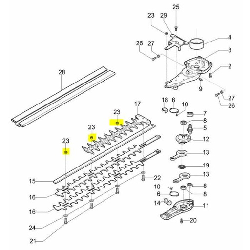 [W58040023R] Ecrou lamier EFCO tG2600xp - tG2750xp, W58040023R