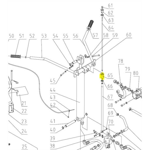 [MZLS070020065] Ecrou troue pour tige de réglage fendeuse GTM, 070020065, MZLS070020065