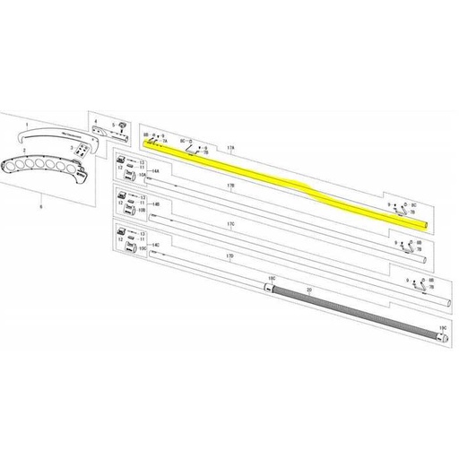 [KZSI1770474] Element coté lame scie silky hayauchi 630, KZSI1770474