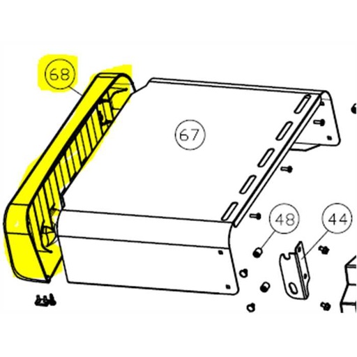 [N120-0018-GY0TX] Embout en plastique bruleur lateral, N120-0018-GY0TX