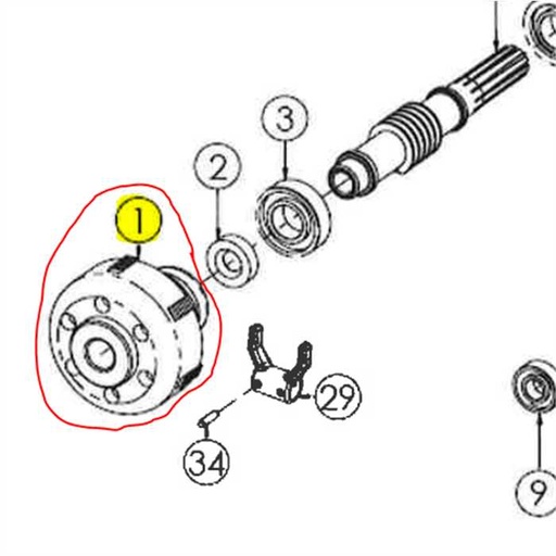 [L290002] Embrayage complet benassi mc4300, L.290002, BEN34100250, BEN 34100250