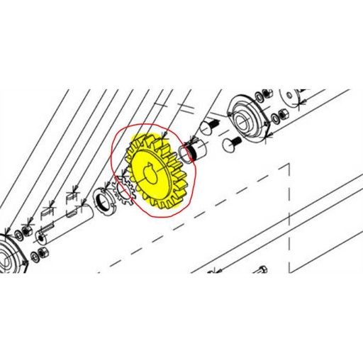 [BA 602 004 801] Engrenage M2-48Dents-H2305 ELIET GZC1000 BA602004801, BA602004801