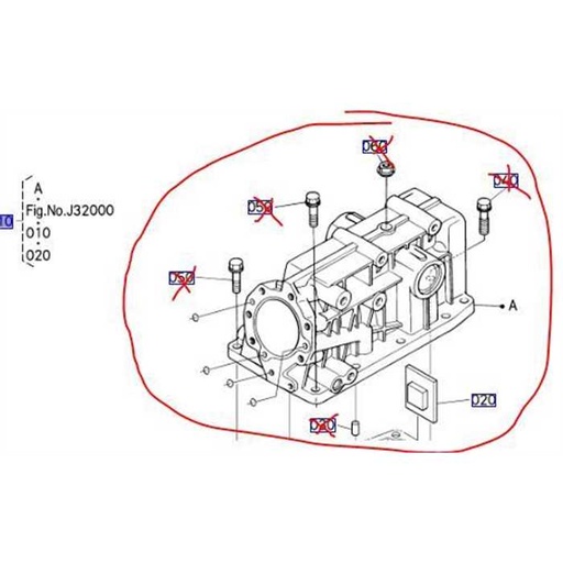 [T2050-99402] Ensemble cylindre relevage kubota stv40, T205099402