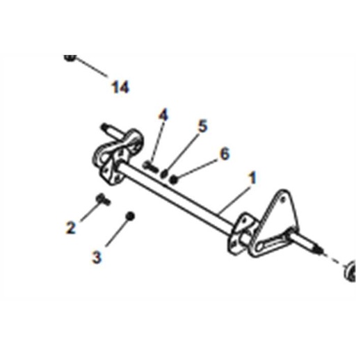 [381302801/0] Essieu support de roues complet avant Colombia-Stiga dml534-, 81302801/0, 381302801/0