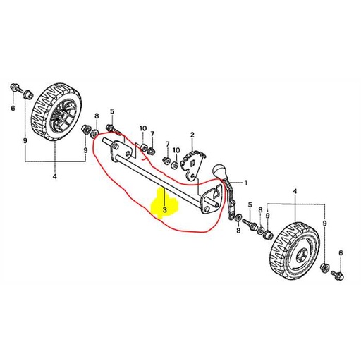 [44310-VH4-000] Essieu avant HONDA IZY46, 44310VH4000, 44310-VH4-000