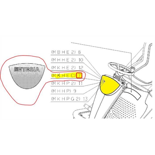 [ET37828] Autocollant de face avant ETESIA Bahia MKHEc, 37828, ET37828