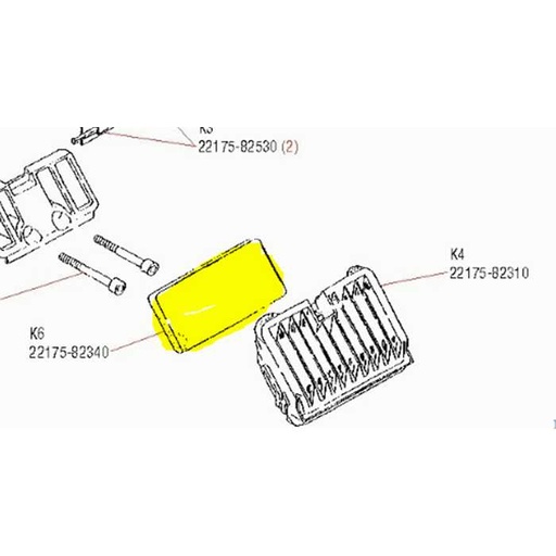 [A226-001230] Filtre air Shindaiwa 577, A226001230, 22175-82340