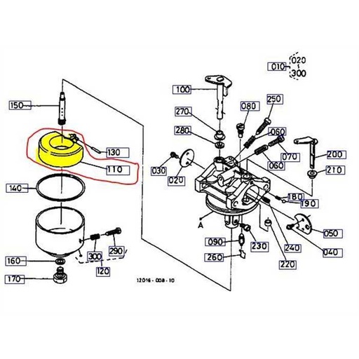 [12621-44710] Flotteur de carburateur Kubota TF100, 1262144710, 12621-4471-0