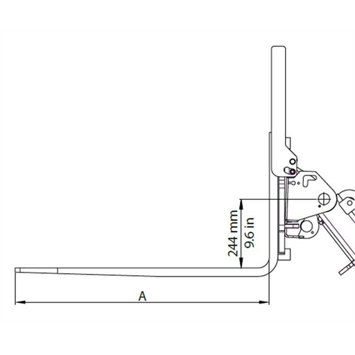 [MU-C890333] Fourches à palettes 120cm (la paire) sans le cadre c890316 - c890330 cap.2000kg, 12, C890333