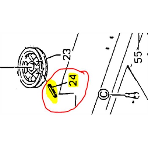 [S034309802] Goupille poulie axe de lame plateau de coupe RANSOMES TMM60R, 034309802, S034309802