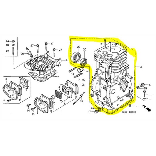 [12133-883-306] Guide soupape G200, 12133-883-306