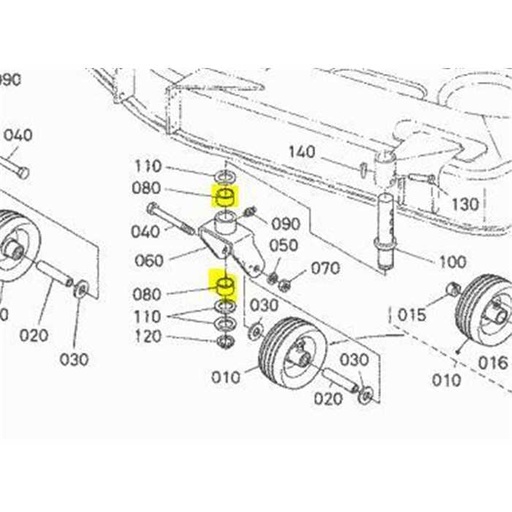 [K5763-42192] bague axe de roue kubota rck, K5763-4219-2, K576342192, K576342190