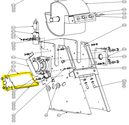 [MZSGTSM039102000] Socle fermeture ejection sol GTM MZSGTSM039102000