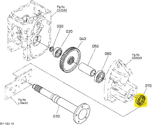 [32721-1715-2] Bague joint KUBOTA, 32721-1715-2, 3272117152, 32721-1715-0, 3272117150, 32721-17152, 32721-17150