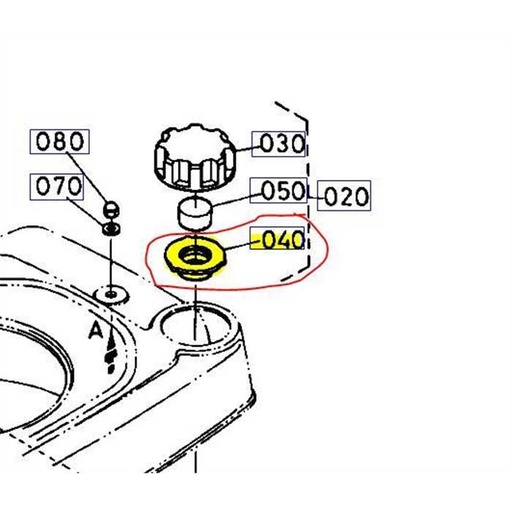 [12191-41340] Joint bouchon de réservoir Kubota, 1219141340, 12191-4134-0