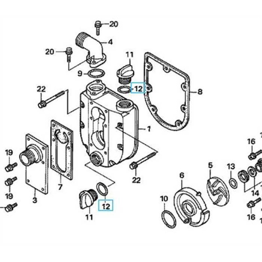 [78118-YB0-004] Joint o-ring pompe WX10, 78118-YB0-004, 78118YB0003, 71118-YB0-003