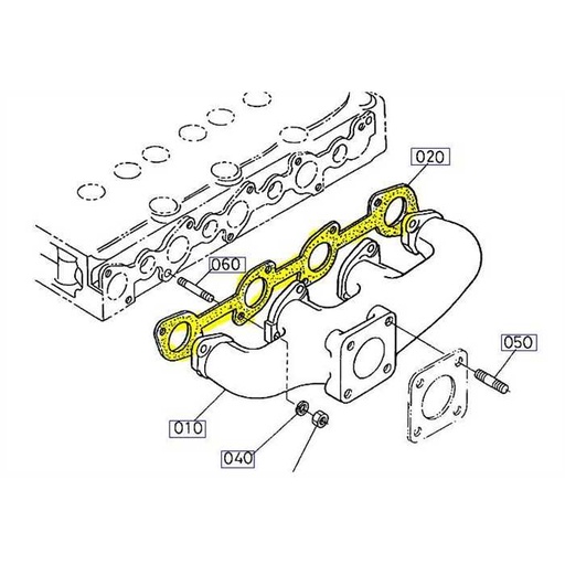 [19087-12360] Joint d'échappement kubota b2150, 19087-1236-0, 1908712360