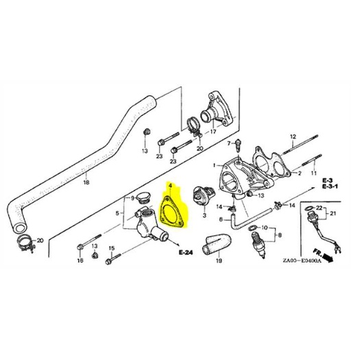 [19318-ZA0-800] Joint couvercle de thermostat HONDA GX360, 19318-ZA0-700, 19318-ZA0-800