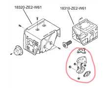 [18381-Z1C-801] Joint entre tube .et échapp GX340-390, 18381-ZE2-800, 18381-ZE2-801, 18381-ZE2-306