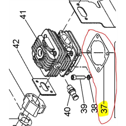 [BB240270] Joint embase de cylindre Makita bbc5700, 240270, BB240270