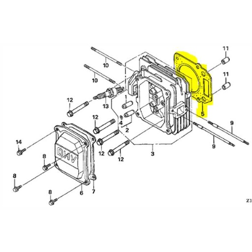 [12251-ZE7-000] Joint de culasse GXV120-GXV160, 12251-ZE7-000