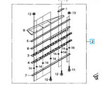 [72500-VJ8-C01] Kit de lame complet taille-haies hionda hhh25s75, 72500-VJ8-C01