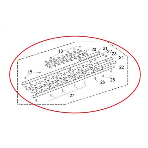 [AC-22771] Kit lamier complet 750mm ACTIVE h23ts-h24ts, 22771, AC22771