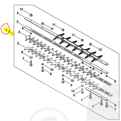 [X041-000490] Kit lamier complet taille-haie Shindaiwa dh165st, X041000490, X041-000491