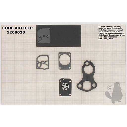 [GND-84.] Kit membranes et joints carburateur adaptable STIHL TS420. Remplace origine GND-84., 5208023, 520-8023