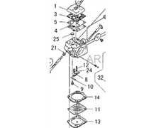 [22150-81940] Kit membrane carburateur Shindaiwa 490, 2215081940, 22150-81940