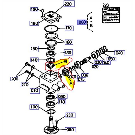 [76710-99020] Kit pignon 15/1 bac de ramassage KUBOTA gcd420, 7671099020, 76710-9902-0, 7671030042, 76710-30042