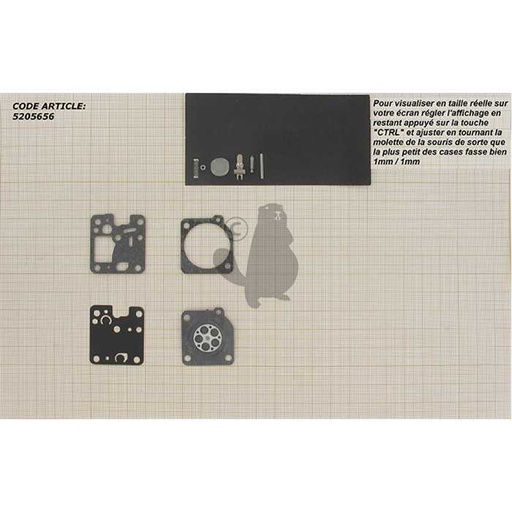 [520-5656] Kit de réparation carburateur adaptable ZAMA monté sur ECHO souffleurs ES230 ES231 PB230 PB231 et, 5205656, 520-5656