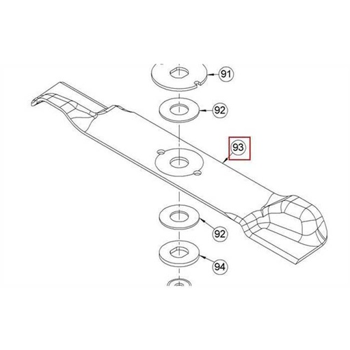 [G04823301] lame as-motor tondeuse professionnelle as531, E10410, G04823301